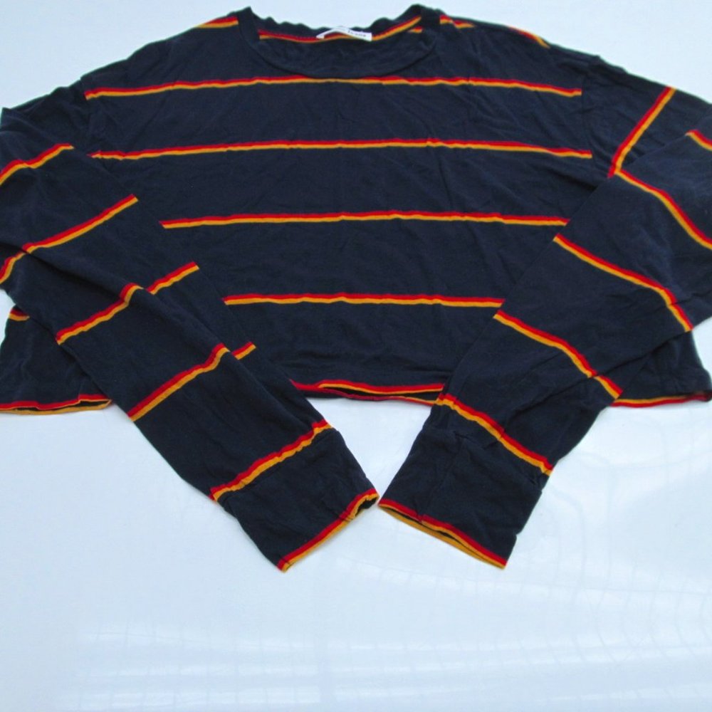 Reformation Jeans Striped Crop Top T-shirt Large